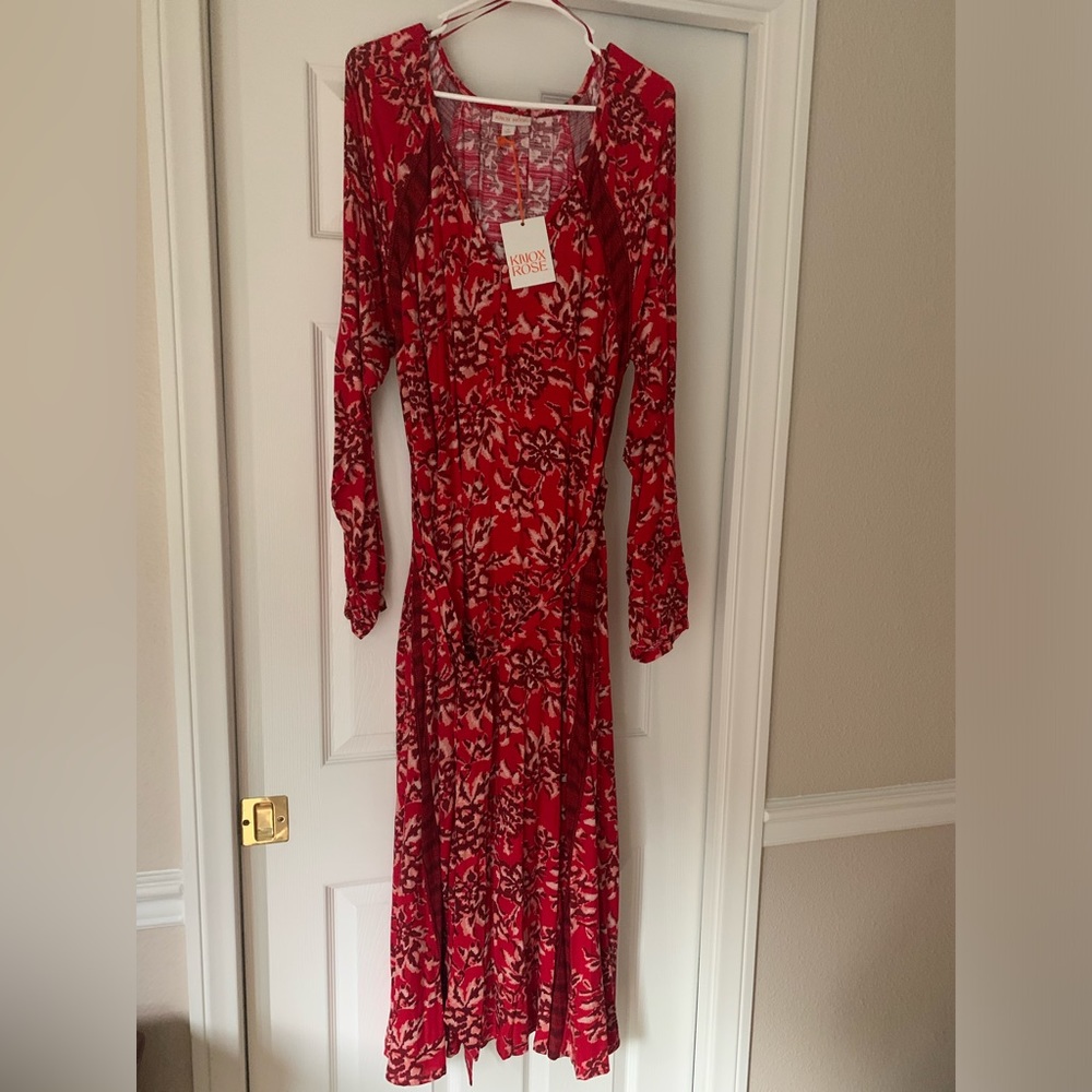 Knox Rose Boho Red  Maxi Dress